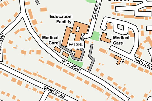 PA1 2HL map - OS OpenMap – Local (Ordnance Survey) PA1 2HL map - OS OpenMap – Local (Ordnance Survey)