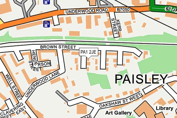 PA1 2JE map - OS OpenMap – Local (Ordnance Survey) PA1 2JE map - OS OpenMap – Local (Ordnance Survey)