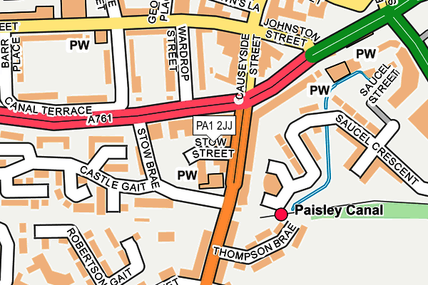 PA1 2JJ map - OS OpenMap – Local (Ordnance Survey) PA1 2JJ map - OS OpenMap – Local (Ordnance Survey)
