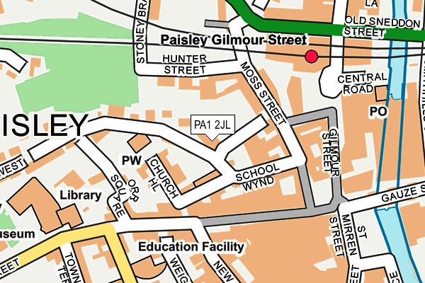 PA1 2JL map - OS OpenMap – Local (Ordnance Survey) PA1 2JL map - OS OpenMap – Local (Ordnance Survey)