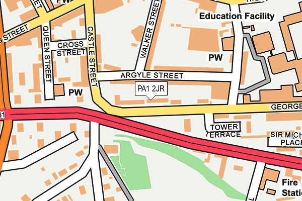 PA1 2JR map - OS OpenMap – Local (Ordnance Survey) PA1 2JR map - OS OpenMap – Local (Ordnance Survey)