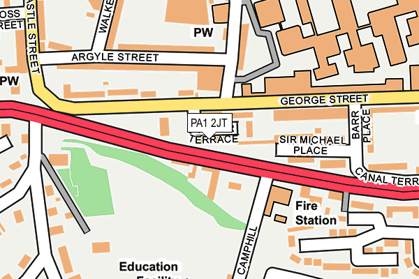 PA1 2JT map - OS OpenMap – Local (Ordnance Survey) PA1 2JT map - OS OpenMap – Local (Ordnance Survey)
