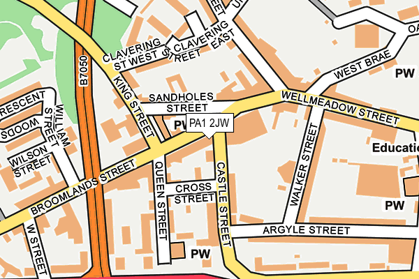 PA1 2JW map - OS OpenMap – Local (Ordnance Survey) PA1 2JW map - OS OpenMap – Local (Ordnance Survey)