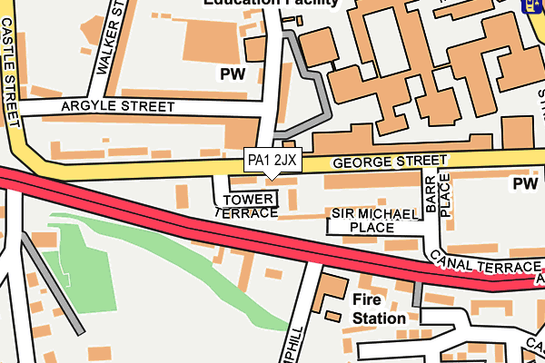 PA1 2JX map - OS OpenMap – Local (Ordnance Survey) PA1 2JX map - OS OpenMap – Local (Ordnance Survey)