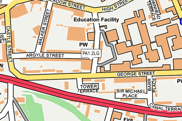 PA1 2LG map - OS OpenMap – Local (Ordnance Survey) PA1 2LG map - OS OpenMap – Local (Ordnance Survey)