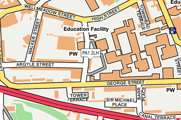 PA1 2LH map - OS OpenMap – Local (Ordnance Survey) PA1 2LH map - OS OpenMap – Local (Ordnance Survey)
