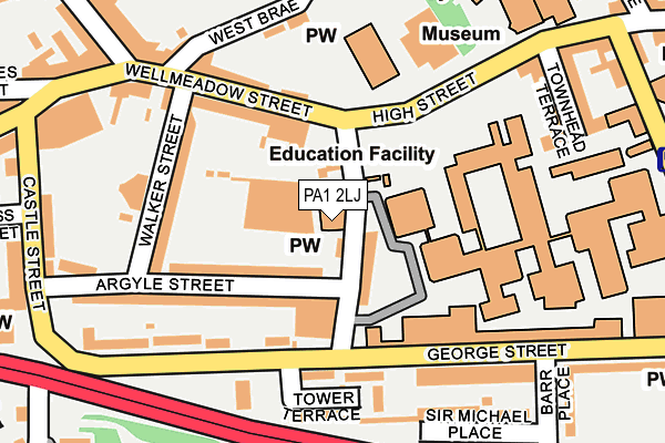 PA1 2LJ map - OS OpenMap – Local (Ordnance Survey) PA1 2LJ map - OS OpenMap – Local (Ordnance Survey)