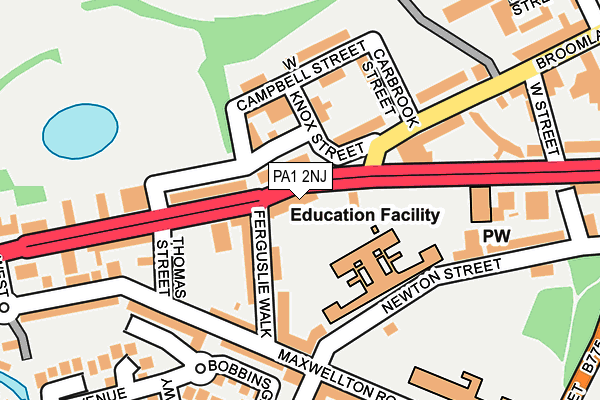 PA1 2NJ map - OS OpenMap – Local (Ordnance Survey) PA1 2NJ map - OS OpenMap – Local (Ordnance Survey)
