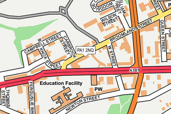 PA1 2NQ map - OS OpenMap – Local (Ordnance Survey) PA1 2NQ map - OS OpenMap – Local (Ordnance Survey)