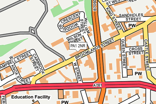 PA1 2NR map - OS OpenMap – Local (Ordnance Survey) PA1 2NR map - OS OpenMap – Local (Ordnance Survey)