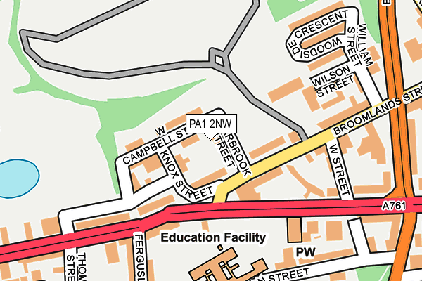 PA1 2NW map - OS OpenMap – Local (Ordnance Survey) PA1 2NW map - OS OpenMap – Local (Ordnance Survey)