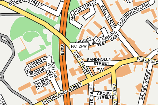 PA1 2PW map - OS OpenMap – Local (Ordnance Survey) PA1 2PW map - OS OpenMap – Local (Ordnance Survey)
