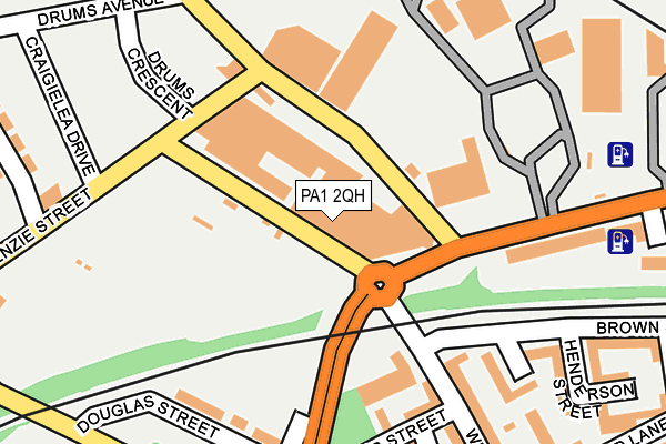 PA1 2QH map - OS OpenMap – Local (Ordnance Survey) PA1 2QH map - OS OpenMap – Local (Ordnance Survey)