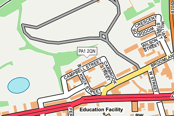 PA1 2QN map - OS OpenMap – Local (Ordnance Survey)