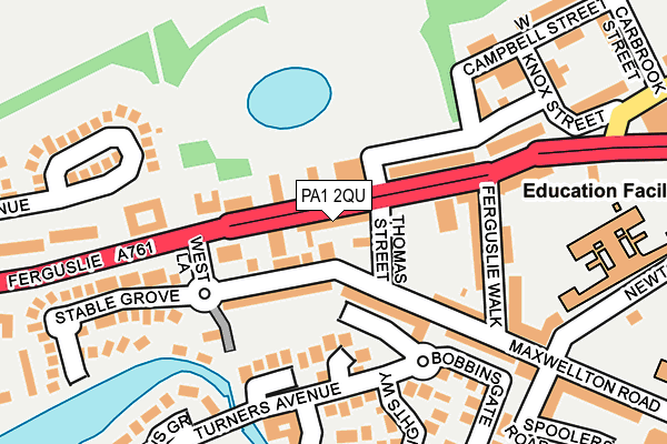 PA1 2QU map - OS OpenMap – Local (Ordnance Survey) PA1 2QU map - OS OpenMap – Local (Ordnance Survey)