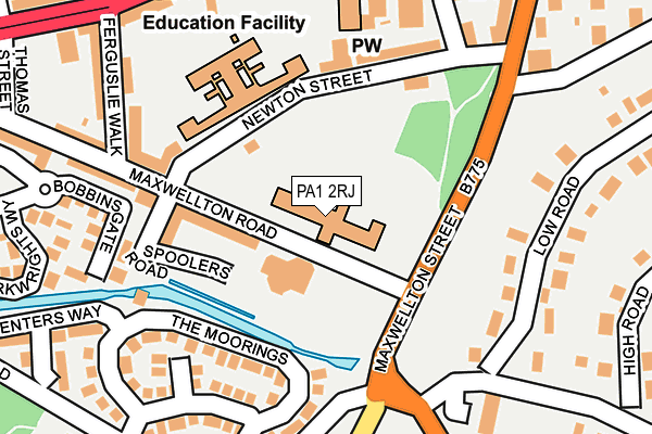 PA1 2RJ map - OS OpenMap – Local (Ordnance Survey) PA1 2RJ map - OS OpenMap – Local (Ordnance Survey)