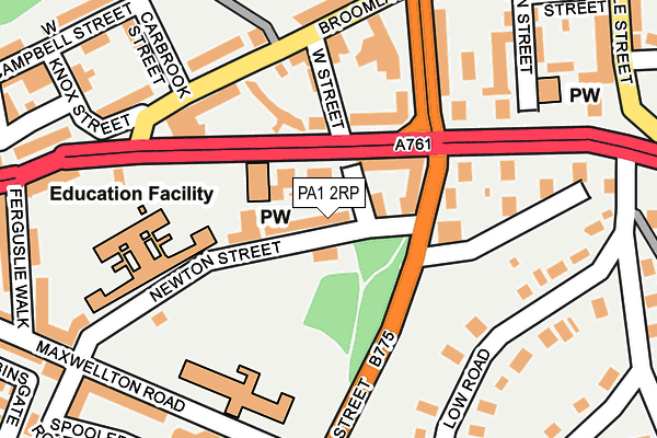 PA1 2RP map - OS OpenMap – Local (Ordnance Survey) PA1 2RP map - OS OpenMap – Local (Ordnance Survey)