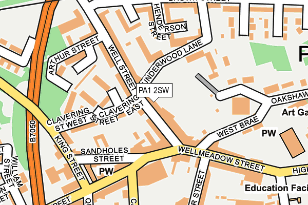 PA1 2SW map - OS OpenMap – Local (Ordnance Survey) PA1 2SW map - OS OpenMap – Local (Ordnance Survey)