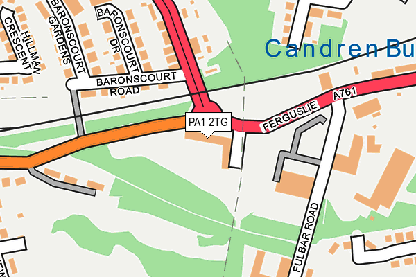 PA1 2TG map - OS OpenMap – Local (Ordnance Survey) PA1 2TG map - OS OpenMap – Local (Ordnance Survey)