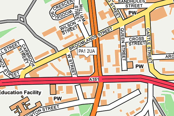 PA1 2UA map - OS OpenMap – Local (Ordnance Survey) PA1 2UA map - OS OpenMap – Local (Ordnance Survey)