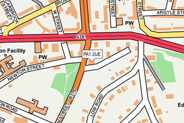 PA1 2UE map - OS OpenMap – Local (Ordnance Survey) PA1 2UE map - OS OpenMap – Local (Ordnance Survey)