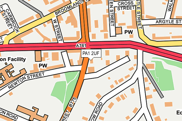 PA1 2UF map - OS OpenMap – Local (Ordnance Survey) PA1 2UF map - OS OpenMap – Local (Ordnance Survey)