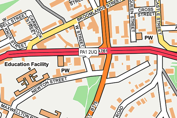 PA1 2UQ map - OS OpenMap – Local (Ordnance Survey) PA1 2UQ map - OS OpenMap – Local (Ordnance Survey)