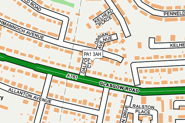 PA1 3AH map - OS OpenMap – Local (Ordnance Survey) PA1 3AH map - OS OpenMap – Local (Ordnance Survey)