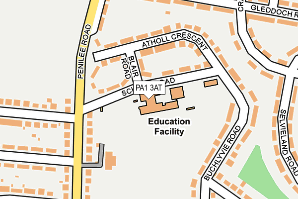 PA1 3AT map - OS OpenMap – Local (Ordnance Survey) PA1 3AT map - OS OpenMap – Local (Ordnance Survey)
