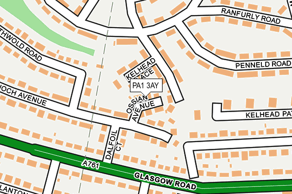 PA1 3AY map - OS OpenMap – Local (Ordnance Survey) PA1 3AY map - OS OpenMap – Local (Ordnance Survey)