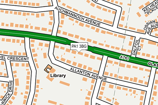 PA1 3BG map - OS OpenMap – Local (Ordnance Survey) PA1 3BG map - OS OpenMap – Local (Ordnance Survey)