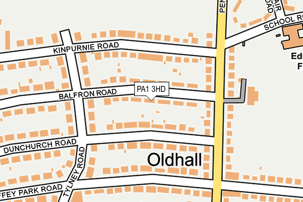 PA1 3HD map - OS OpenMap – Local (Ordnance Survey) PA1 3HD map - OS OpenMap – Local (Ordnance Survey)