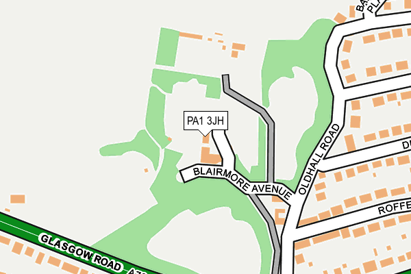PA1 3JH map - OS OpenMap – Local (Ordnance Survey) PA1 3JH map - OS OpenMap – Local (Ordnance Survey)