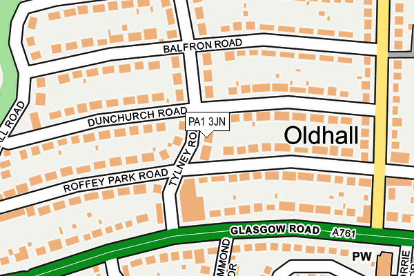 PA1 3JN map - OS OpenMap – Local (Ordnance Survey) PA1 3JN map - OS OpenMap – Local (Ordnance Survey)