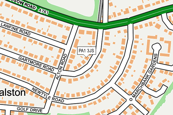 PA1 3JS map - OS OpenMap – Local (Ordnance Survey) PA1 3JS map - OS OpenMap – Local (Ordnance Survey)