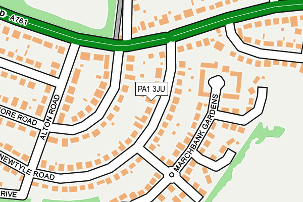 PA1 3JU map - OS OpenMap – Local (Ordnance Survey) PA1 3JU map - OS OpenMap – Local (Ordnance Survey)
