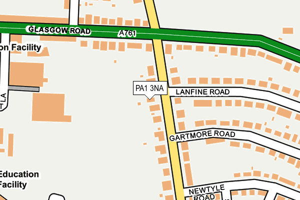 PA1 3NA map - OS OpenMap – Local (Ordnance Survey)