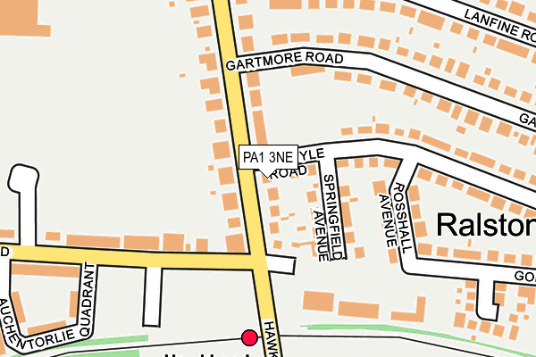 PA1 3NE map - OS OpenMap – Local (Ordnance Survey) PA1 3NE map - OS OpenMap – Local (Ordnance Survey)