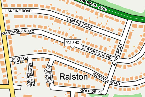 PA1 3NQ map - OS OpenMap – Local (Ordnance Survey) PA1 3NQ map - OS OpenMap – Local (Ordnance Survey)