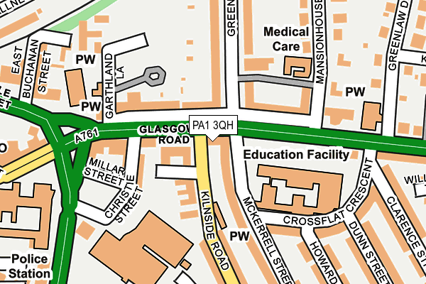 PA1 3QH map - OS OpenMap – Local (Ordnance Survey) PA1 3QH map - OS OpenMap – Local (Ordnance Survey)
