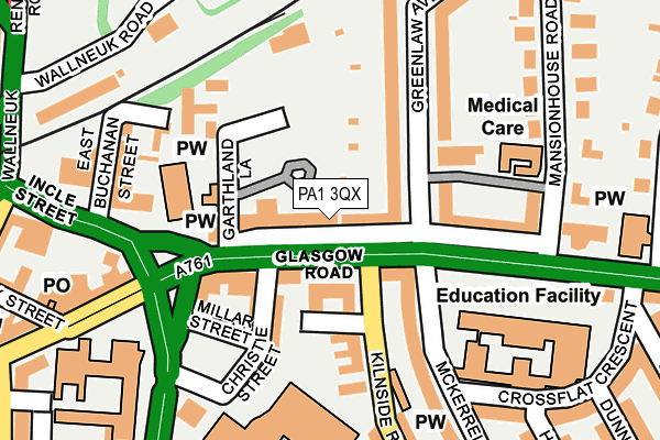 PA1 3QX map - OS OpenMap – Local (Ordnance Survey) PA1 3QX map - OS OpenMap – Local (Ordnance Survey)