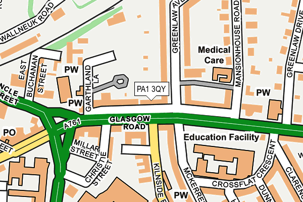 PA1 3QY map - OS OpenMap – Local (Ordnance Survey) PA1 3QY map - OS OpenMap – Local (Ordnance Survey)