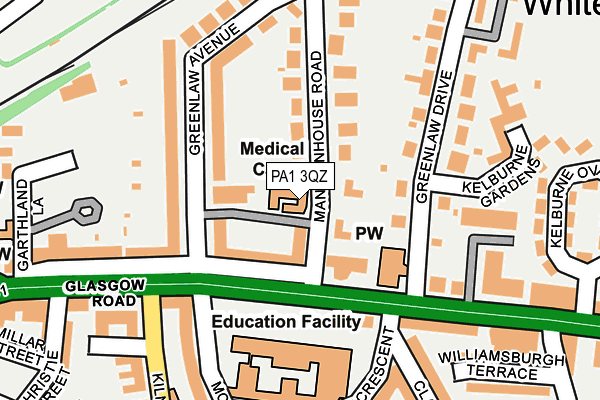 PA1 3QZ map - OS OpenMap – Local (Ordnance Survey)