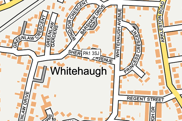 PA1 3SJ map - OS OpenMap – Local (Ordnance Survey) PA1 3SJ map - OS OpenMap – Local (Ordnance Survey)
