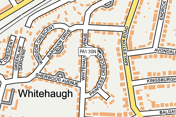PA1 3SN map - OS OpenMap – Local (Ordnance Survey) PA1 3SN map - OS OpenMap – Local (Ordnance Survey)