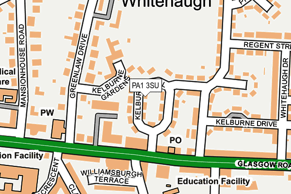 PA1 3SU map - OS OpenMap – Local (Ordnance Survey) PA1 3SU map - OS OpenMap – Local (Ordnance Survey)