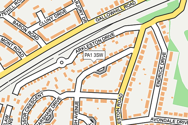PA1 3SW map - OS OpenMap – Local (Ordnance Survey) PA1 3SW map - OS OpenMap – Local (Ordnance Survey)