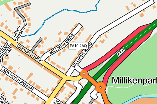 PA10 2AQ map - OS OpenMap – Local (Ordnance Survey) PA10 2AQ map - OS OpenMap – Local (Ordnance Survey)