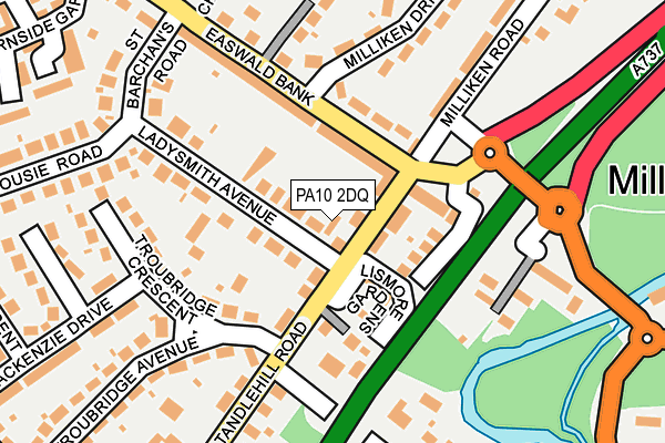 PA10 2DQ map - OS OpenMap – Local (Ordnance Survey) PA10 2DQ map - OS OpenMap – Local (Ordnance Survey)