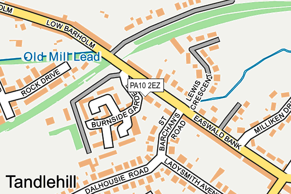 PA10 2EZ map - OS OpenMap – Local (Ordnance Survey) PA10 2EZ map - OS OpenMap – Local (Ordnance Survey)